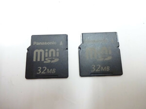 Panasonic　miniSDメモリーカード　32MB　2枚セット　中古動作品
