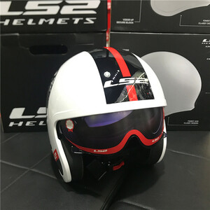 【セール】 LS2 OF599 ツーリング ジェット ヘルメット サンクラス内蔵