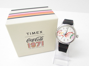 未使用品 TIMEX タイメックス COCA COLA 1971 コカ・コーラコラボモデル アナログ時計 箱付 ☆AC23452