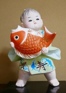 土人形　陶器人形　日本人形　五月人形　寿　端午の節句　節句　人形　昭和レトロ　