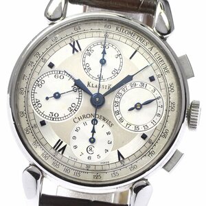 ベルト訳あり クロノスイス Chronoswiss CH7443 クラシック クロノグラフ 自動巻き メンズ _772894