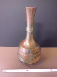 銅製品　花瓶　古美術品　時代品　骨董品　レトロ　オブジェ　＊T25