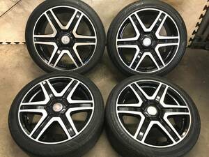 【200系ハイエース】TAW 18×8JJ+38 PCD139.7 6Hアルミホイール＆溝有235/40R18ブリヂストン REGNOタイヤ ４本