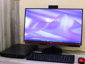 【スキャナー付属LAVIE PC-DA770GAR-KS】Win11★Core i7-7500U★軽快1TB SSD&余裕16GBメモリ★地デジTV即使用★Office2021★23.8型液晶★