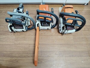 スチール STIHL エンジンチェーンソー 3台まとめSTIHL MS 180C　STIHL 018C　STIHL MS 260C　ジャンク品　現状販売