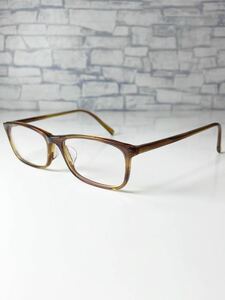 JINS Slim Acetate MCF-16A-327 ジンズ ウェリントン型 ライトブラウンササ 眼鏡 良品