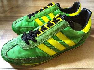 良品、ビンテージ、レア!ADIDAS アディダス SL76 グリーン/イエロー 1993年クロアチア製 24cm US6オリジナル SL72 FORMEL 1 フォーミュラ1