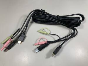 KVMケーブル/HDMI/USB/オーディオ/約180cm/送料360円～/#K2