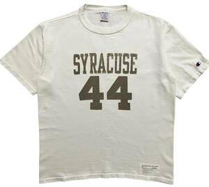 チャンピオン Champion UAS製 T1011 SYRACUSE 44 リプロダクションレーベル Tシャツ L ホワイト