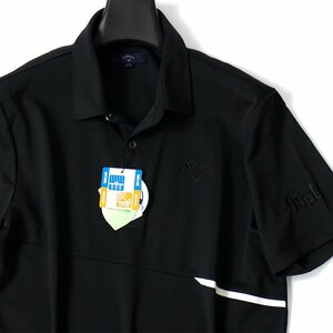 新品 キャロウェイ ゴルフ 鹿の子 半袖 ポロシャツ M 黒 Callaway GOLF シャツ トップス メンズ ウェア ブラック 春夏 ◆SW1622A