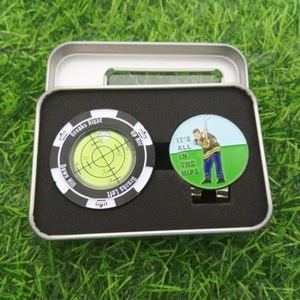 ゴルフ マーカー コンペ 景品 水平器 ケース付き ギフト 名入れ無料 送料無料