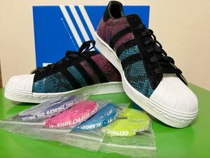 【未着用品】X-LARGE (エクストララージ) ×adidas SUPERSTAR 80 (G18090) 28.0cm SS 80 X XLARGE アディダス コラボ デッドストック