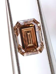 【１００円～】1.012ｃｔ！ＶＶＳ２！天然ダイヤ FANCY BROWN（ナチュラルカラー）ＥＭカット