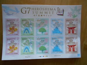 G7　広島サミット　シール切手　未使用、少シワあり　送料140円　即決