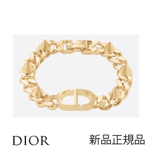 新品未使用 ディオール DIOR スタッズブレスレット ゴールド CD チェーン 正規品 レディース ブランド