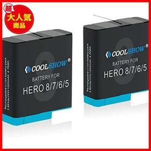 COOLSHOW GoPro Hero 8 バッテリー ゴープロGoPro HERO Black 8 /HERO 7 / HERO 6 / HERO 5 / GoPro Hero Black 8 7 5 6,Gopro Hero (2018)