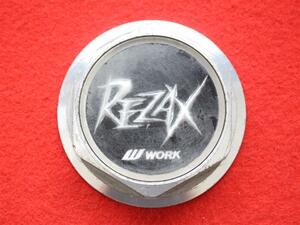 1枚 REZAX WORK 社外 中古 ホイール センターキャップ センターカバー エンブレム オーナメント