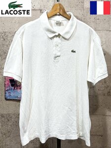 フランス製 ラコステ 半袖ポロシャツ 7 フレンチラコステ 白 ホワイト LACOSTE フレラコ