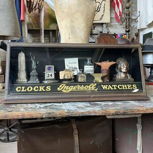 【ANTIQUES】ショーケース 店舗什器 vintage ブロカント 古道具 アンティーク US 古着 ヴィンテージ インダストリアル アドバタイジング