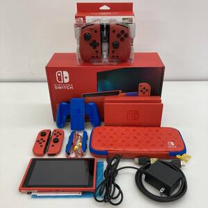 No.5222 ★1円～ 【Switch 本体 コントローラー セット】 Nintendo Switch マリオレッド × ブルー セット グリップコントローラー 中古品