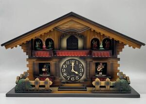 【い-5-57-160】CITIZEN リズム時計 置時計 シチズン からくり時計 ハト時計 アンティーク 木製 QUARTZ ジャンク品