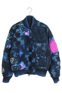 ルイヴィトン LOUISVUITTON Solt Print Bomber RM212M DR2 サイズ:46 中綿ダミエ総柄ソルトプリントボンバージャケットブルゾン 中古 BS55