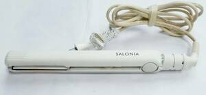 SALONIA ダブルイオン ストレートヘアアイロン 24mm SL-004SW （ホワイト）