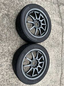 CE28N タイヤホイール2本セット17.75kg VR CE28N 17×8.0 JJ OFF +33 5H PCD114.3 GS とDUNLOP DIREZZA ZⅡ★ 235/45R17 94W 51週13年