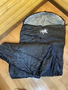 美品！　WHITE SEEK 寝袋 マミー型　FOOT BOX 1.5kg シュラフ ブラック　180cm