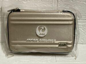 未開封☆日本航空　JAL × ZERO HALLIBURTON ビジネスクラス アメニティポーチ ゼロハリバートン　セミハードケース　シャンパンゴールド色