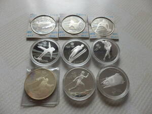 一円～ カナダ カルガリーオリンピック 20ドル銀貨 プルーフ九枚 