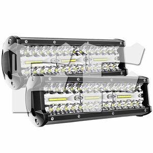 送料無料.. 9インチ LED ワークライト 作業灯 180W 6500K ホワイト 照明 トラック SUV ボート 建設機械 12V/24V兼用 SM180W 2個 新品