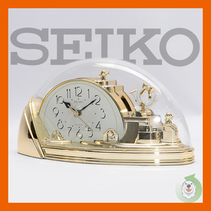 セイコー/SEIKO　置時計 アナログ クォーツ ゴールドカラー BZ208