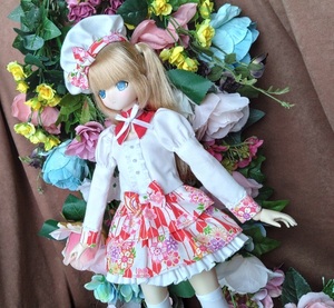 アゾン４５用の服AF294（２１・赤矢）ＭＤＤ・ＤＤＰ・オビツ５０にも