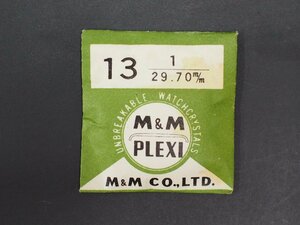 ヴィンテージ部品 レア物 純正対応部品 M&M PLEXI プラスチック ガラス ドーム風防 品番: 13 ♯1 サイズ: 29.70mm