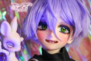 【まめふくっこ】 DDH-07 SW肌 ソフビ盛り カスタムヘッド＋ウイッグ＋小物＋手描きアイセット