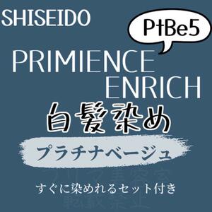 最安値 資生堂 PtBe5 白髪染め ロング用 ヘアカラー剤 少し暗め 色持ち良し オレンジみを消し柔らかい質感に見えるプラチナベージュ