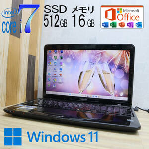 ★中古PC 最上級4コアi7！新品SSD512GB メモリ16GB★T451/57DBK Core i7-2670QM Webカメラ Win11 MS Office2019 Home&Business★P69531