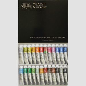 送料無料★Winsor & Newton ウィンザー&ニュートン 水彩絵具 ウォーターカラー 24色セット 5ml