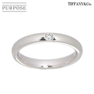 ティファニー TIFFANY&Co. スタッキング バンド 8号 リング ダイヤ 1P Pt プラチナ 指輪 Stacking Band Ring 90192633