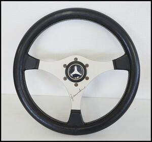 イタリア製 ステアリングホイール 詳細不明 MOMOシグネチャーモデル? steering wheel VINTAGE ビンテージ volante F1 レザー MOMO? 199a