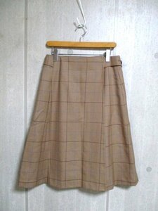 e256　ヨークランド　Yorkland　巻きスカート　サイズ11AR　ベージュ系×他　51-8