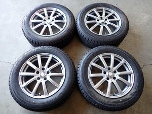 YS5639【送料無料215/60R7】オデッセイ エスティマ エリシオンなどへ 中古スタッドレスセット ■17×7J 114.3/5H ET48■