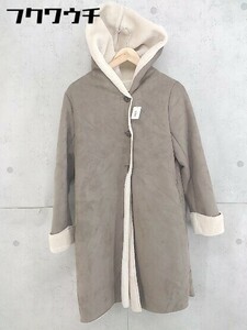 ■ chocol raffine robe ショコラフィネ ローブ スエード調 裏ファー 長袖 ムートンコート サイズM ブラウン レディース