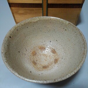 萩焼刷毛目平茶碗　　江戸初期 