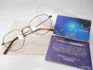 ★即決★ＨＯＹＡブルーライトカットＰＣレンズ付き老眼鏡●しっかり作ったメタルフレーム・アンティックゴールド