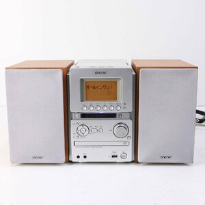 SONY ソニー MD/CD/カセット オールインワンコンポ HCD-M35WM ＋ SS-CM35ジャンク品★800v09