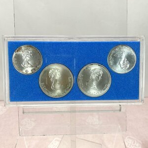 モントリオールオリンピック記念銀貨 10ドル×2枚 5ドル×2枚 送料無料 【m5】 1976年 カナダ 記念硬貨 エリザベス2世 ケース入り