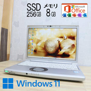 ★中古PC 高性能8世代4コアi5！M.2 SSD256GB メモリ8GB★CF-SV7 Core i5-8350U Webカメラ Win11 MS Office2019 Home&Business★P69278