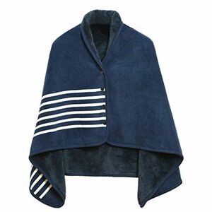 クモリ(Kumori) ひざ掛け 肩掛け 毛布 大判 ブランケット 4way 着る毛布 ボタン付き あったか 防寒対策 静電気防止 洗える 通年